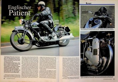 Oldtimer Praxis 2218) Ariel Square Four in einer seltenen Vorstellung auf 3 Seit