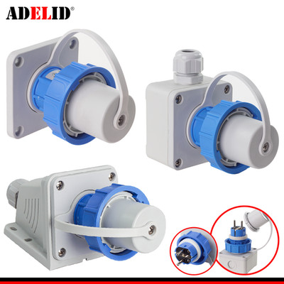 Stecker Kupplung Einbausteckdose Wandsteckdose IP68 Druck Wasserdicht Schuko