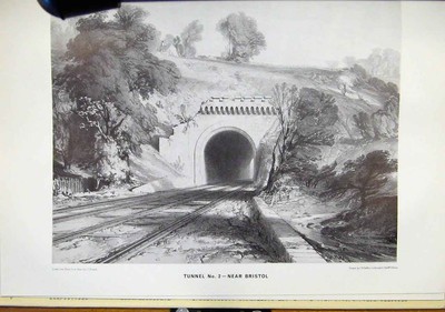 Original Old Vintage Print Tunnel No2 Near Bristol C1970 Great Western Railway