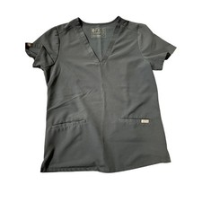 FIGS casma three-pocket scrub top women's size small harbor teal navy