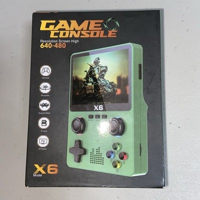 Retro Handheld Game Console-Model X6-Dual Joystick-640 Res & 480 Pix-3.5'' screen