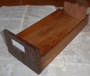 Vintage Oak Library File Card Drawer