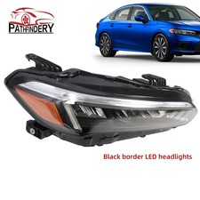 Headlight Assembly For Honda Civic 2022 2023 Full Led Black Passenger Right Side Headlight Assembly For Honda Civic 2022 2023 Full Led Black Passenger Right Side