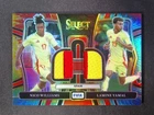 2024-25 Panini Select FIFA Lamine Yamal/Nico Williams Dual Patch Tie-Dye /25