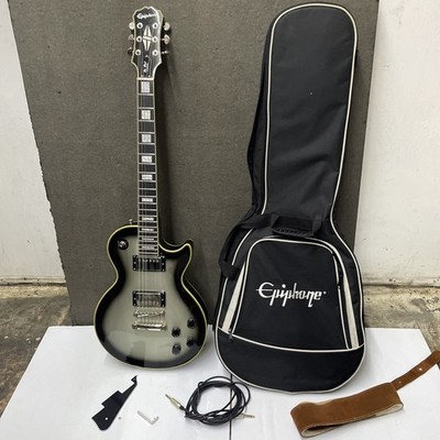 Epiphone Les Paul Custom Silverburst Electric Guitar - Pre Owned - W/Extras
