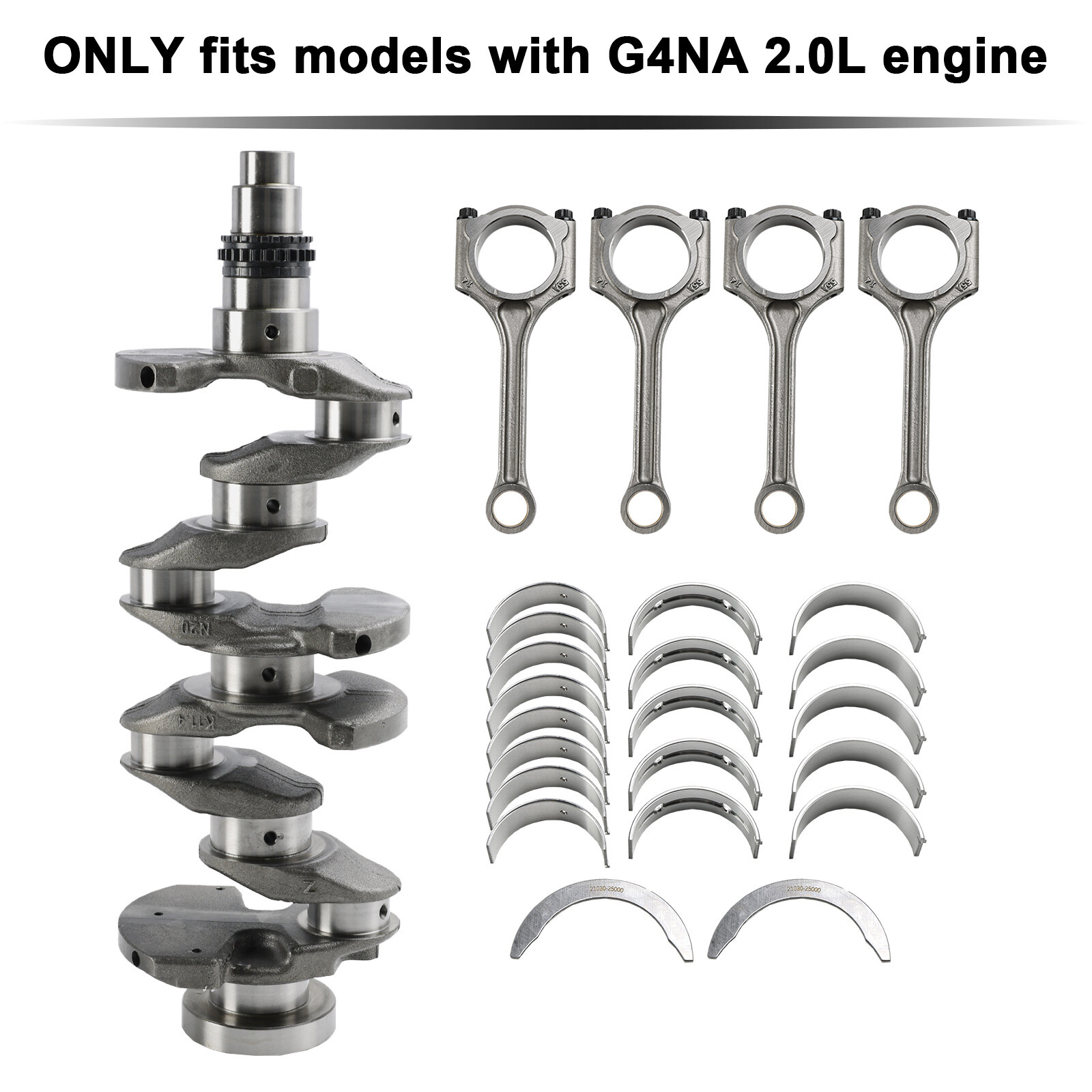 Hyundai Tucson KIA Soul 2.0L G4NA Crankshaft Rods & Bearing Kit