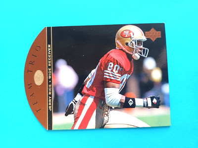 1996 UPPER DECK JERRY RICE #TT74 TEAM TRIO INSERT SAN FRANCISCO 49ERS