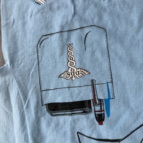 Vintage Zahnarzt medizinisch 1980 markiert Large passt Medium T-Shirt Kostüm - Bild 6 von 12