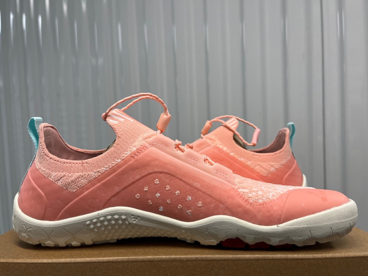 Womens Vivobarefoot Primus Trail Knit Peach Melba Pink Multicolor