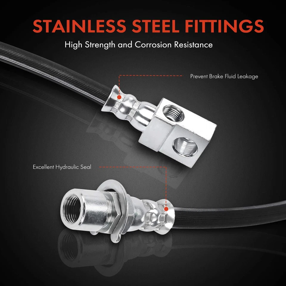 Brake Hydraulic Hose for Chevy Blazer S10 GMC S15 Jimmy Isuzu Olds Rear Center - Image 4 of 4