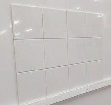 1 SQM - 15 x 15 cm - White Tiles Ceramic Glossy - 44 Tiles Per Box - Johnsons