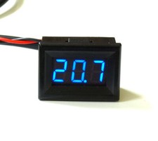 Mini LED Thermometer -20°+110°C klein hell 12V/24V Temperaturanzeige Einbau NTC