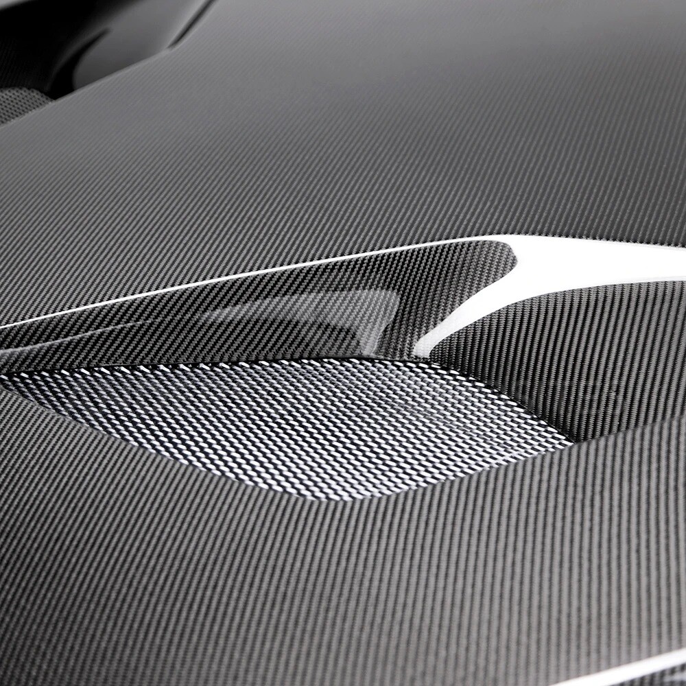 2015-2017 Ford Mustang TT-Type Double Sided Carbon Fiber Ford GT Style Hood