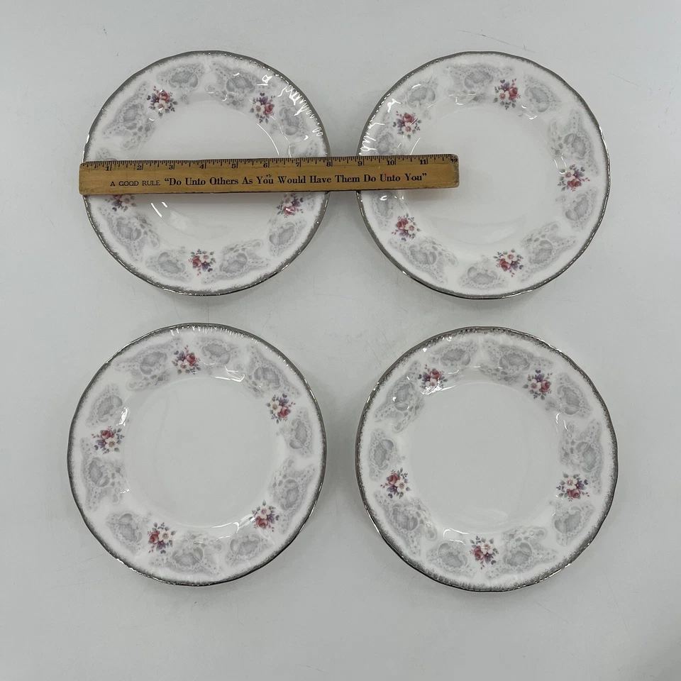 Paragon 22 Pcs Set Bride Bridal Lace Warrant 5 Pc Dinner Svc for 4 Creamer Sugar - Image 4 of 4