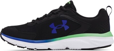 Under Armour Men's Charged Assert 9 Running Shoe, Size 11 Black/White w/Royal 