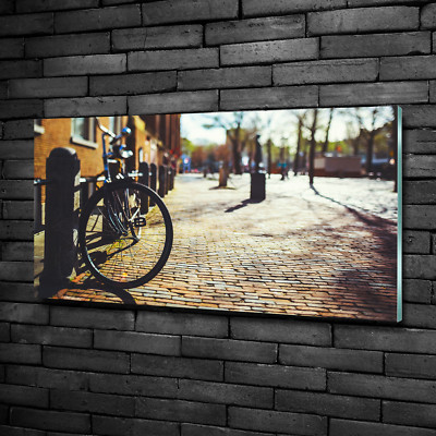 Glas-Bild Wandbilder Druck auf Glas 100x50 Deko Fahrzeuge Fahrrad in Amsterdam