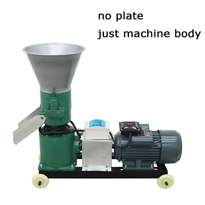 NO PLATE Animal Feed Pellet Mill Machine Body 220V 2 Rollers Feed Granulator