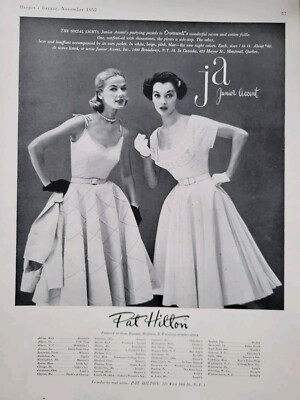 1952 Womens Junior Accent dresses order at Pat Hilton vintage fashion ad | eBay 1952 Womens Junior Accent dresses order at Pat Hilton vintage fashion ad | eBay