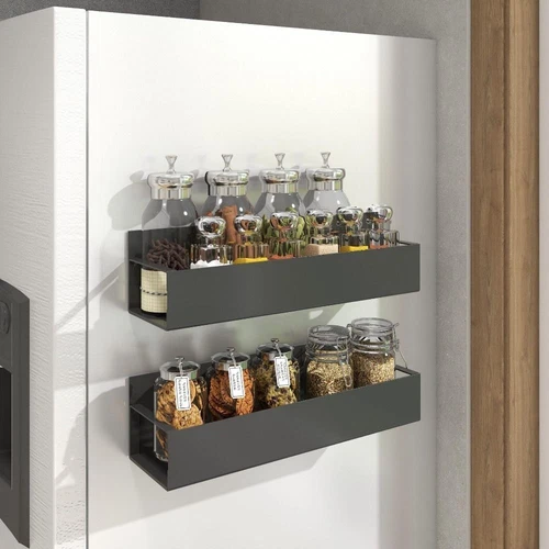 2 Pack Magnetic Storage Rack Hanging Metal Organizer Shelf Holder Refrigerator - Bild 1 von 15