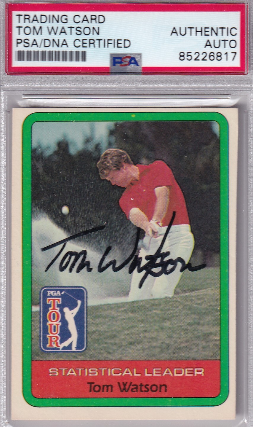 Tom Watson 1982 Donruss SIGNED PSA/DNA AUTOGRAPHED 2x Masters Champ