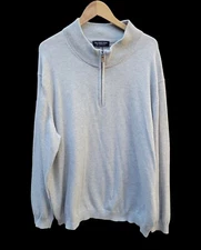 RoundTree & Yorke 1/4 Zip Gray Men's Sweater Size- 3XT