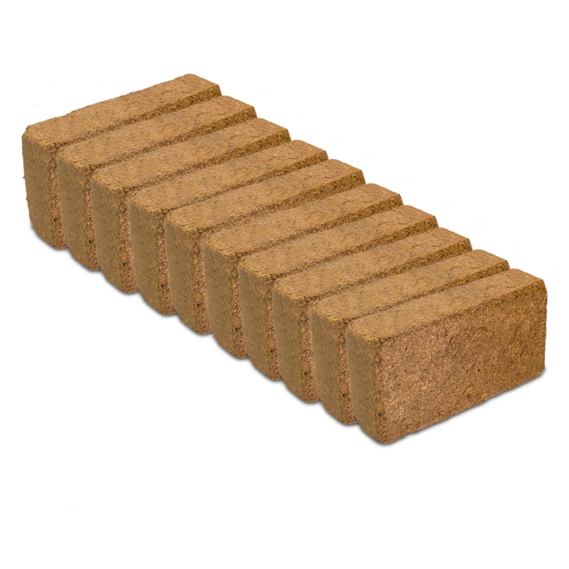 TERRA-DISCOUNT 12 x Humusziegel , Kokoserde , Quellerde , Kokosziegel , je ca. 650 g - fein