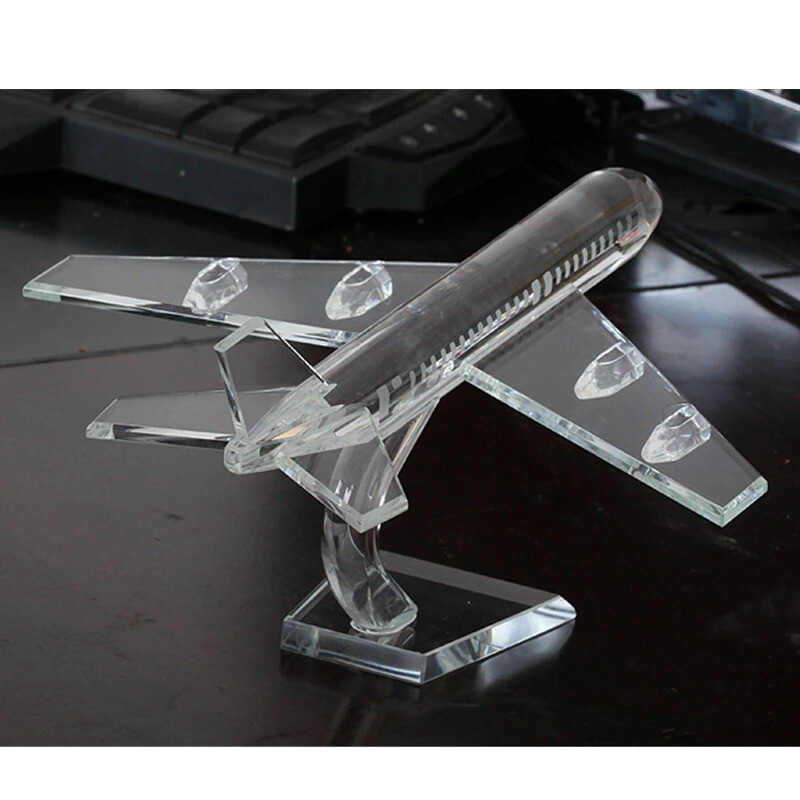 Crystal Airplane Model Toys Beautiful Plane Flight Aircraft Home