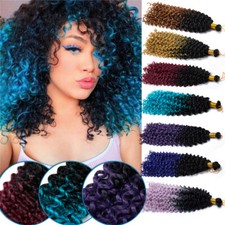 100 Women Water Wave Crochet Braids Deep Curly as Human Hair Extensions Natural
