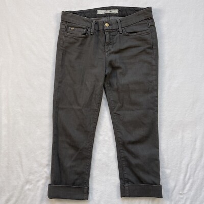 Joe's Jeans Womens 28 Gray Cropped Cuffed Denim Stretch Cotton Blend  Pockets