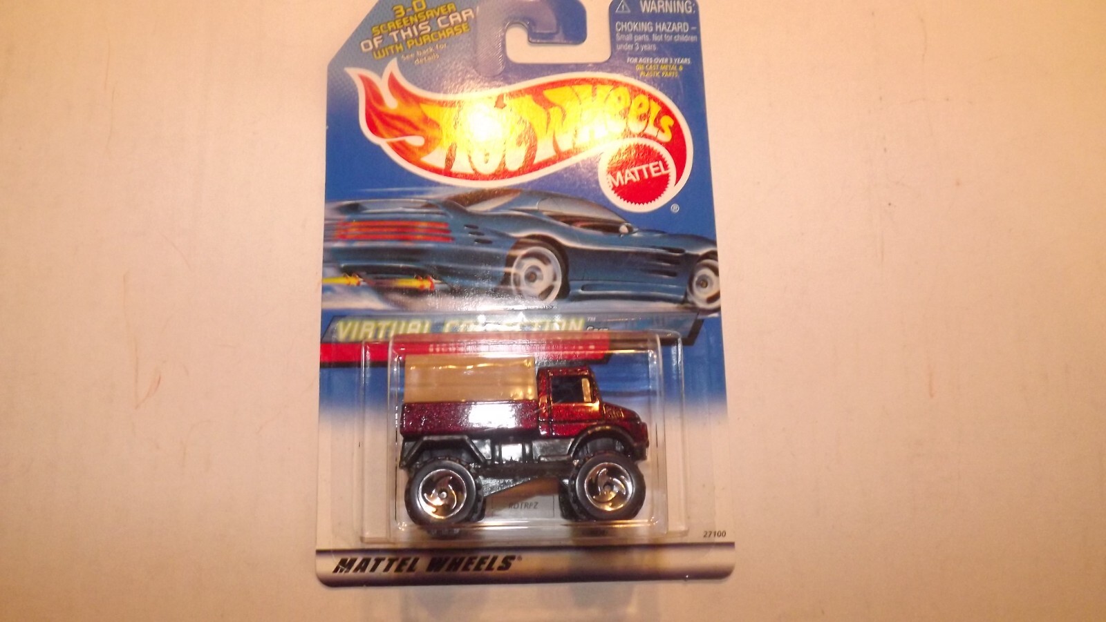 HOT WHEELS 1:64, MERCEDES-BENZ UNIMOG, VIRTUAL COLLECTION  2000 #133,