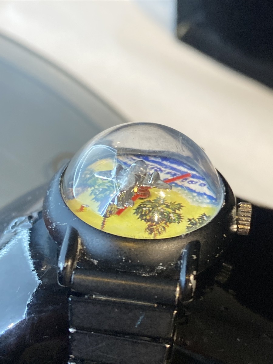 FLY OVER USA Vintage Women's Mechanical Hand-Wind WATCH Stretch Band m21