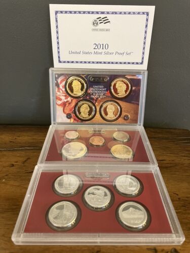 2010-S SILVER US Mint Proof Set, 14 Coins, Box, COA, & State Quarters! FULL SET! - Picture 2 of 8