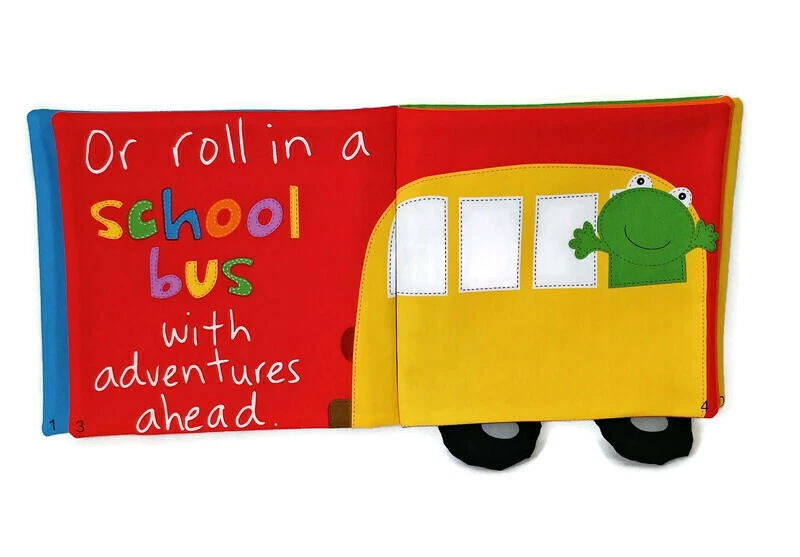Let's Roll! - Libros de tela suave para bebés, niños, niños, niñas, niños pequeños, niños Foto 3 de 4