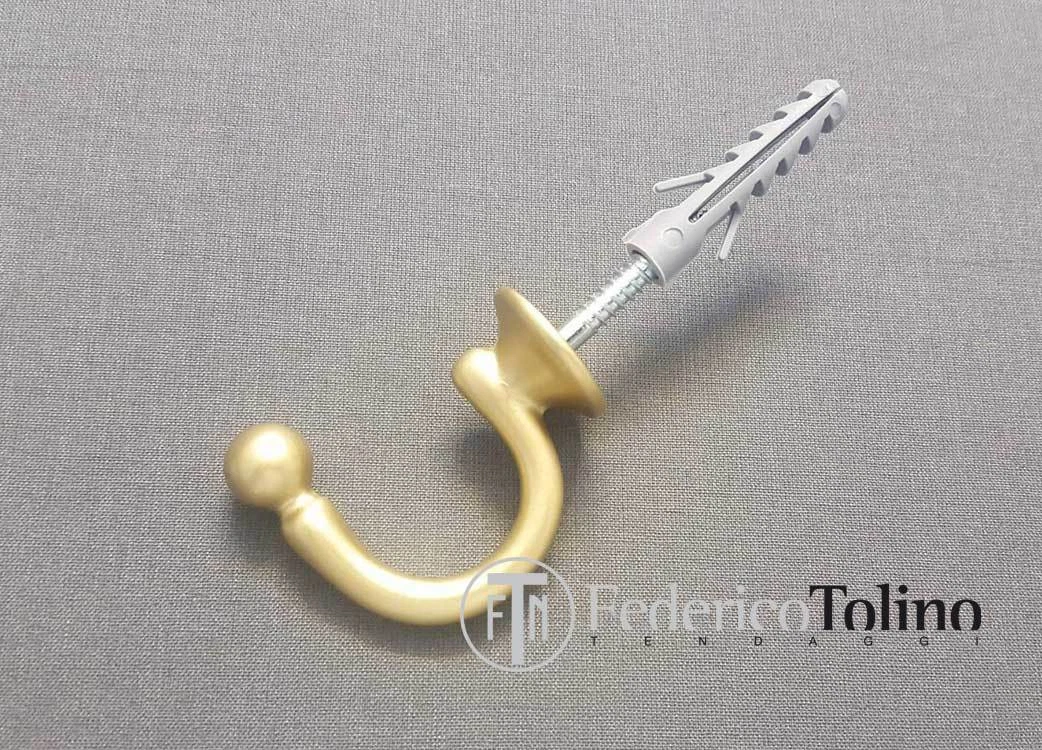 Dekondo, Ganci decorativi per bastone per tende, 2 pezzi, per vetrine, tendine, colore: bianco, da fissare sia lateralmente che in alto, bianco, 20-25mm Fensterdicke