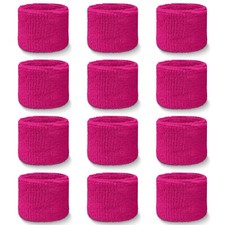 Couver 2-3/4 tall Youth Sports Athletic Cotton Terry Cloth Wristbands, 6 Pairs