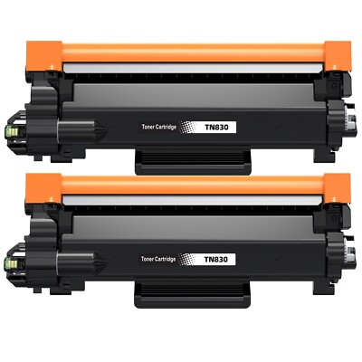 2 Toner Cartridge TN830XL Compatible High Yield for Brother TN830,TN-830