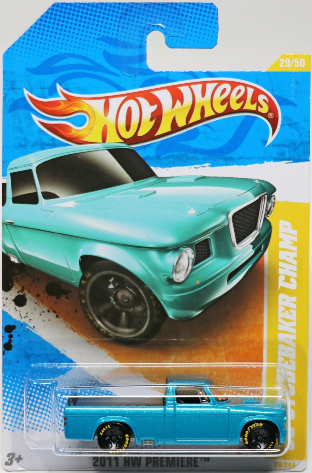 Hot Wheels 1963 Studebaker Champ 2011 HW Premiere Foreign #V0014 NRFP Aqua 1:64