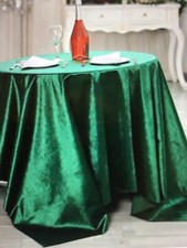 Linens HUNTER GREEN 72"x72" Premium Velvet Square Table Overlay Wedding Party