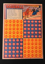 Penny Punch Out Baseball Card W H Brady Clean Not Used