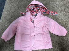 OSHKOSH B'GOSH Toddler Girl Pink Hooded Puffer Coat Jacket 24 Months