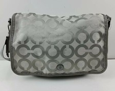 Coach Signature OP Art 17390 Baby Diaper Large Messenger Bag Handbag Purse