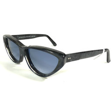 Morgenthal Frederics Sunglasses VERONA 6234 Black Blue Cat Eye w/ Blue Lenses
