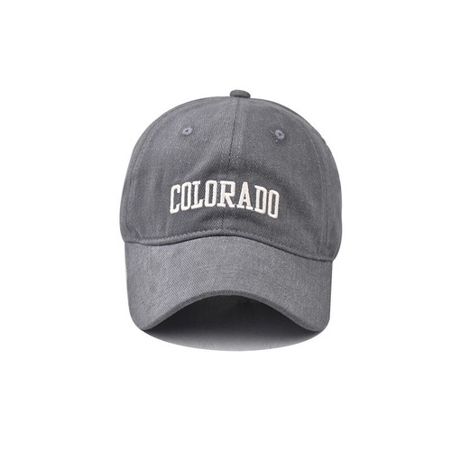 Baseballkappen aus gewaschener Baumwolle bestickt Brief Unisex Outdoor Colorado USA - Bild 22 von 33