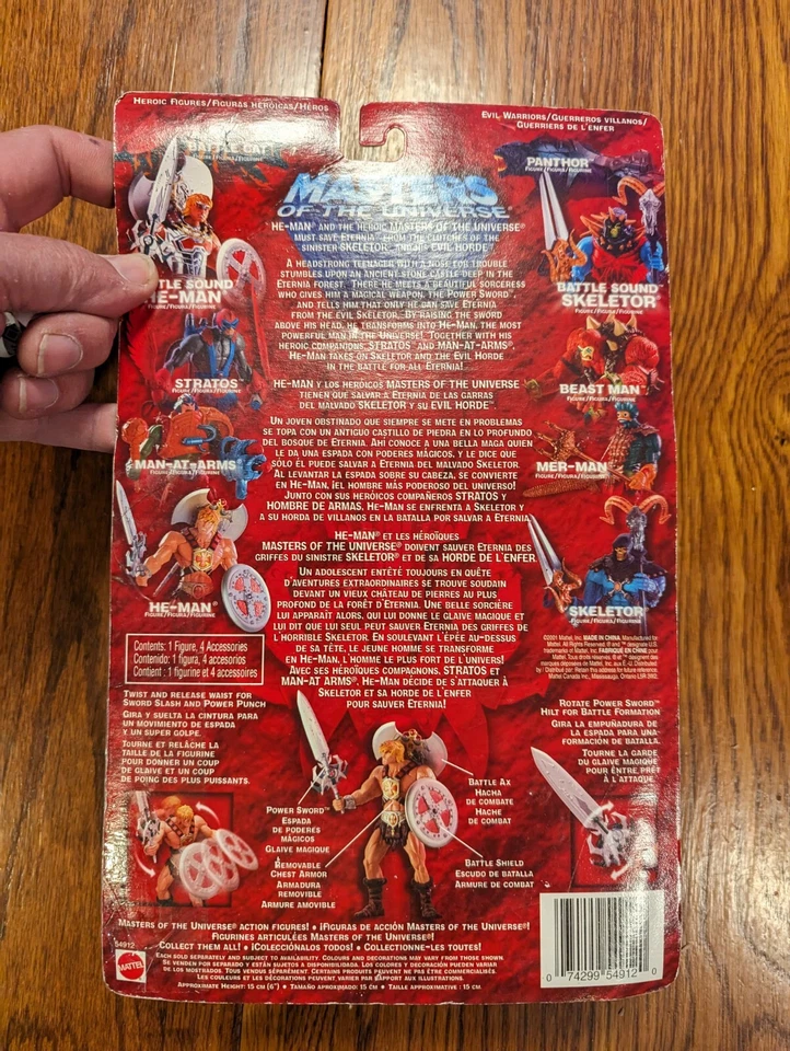 He-Man Masters of the Universe, figura de acción de colección 54912 Foto 2 de 4