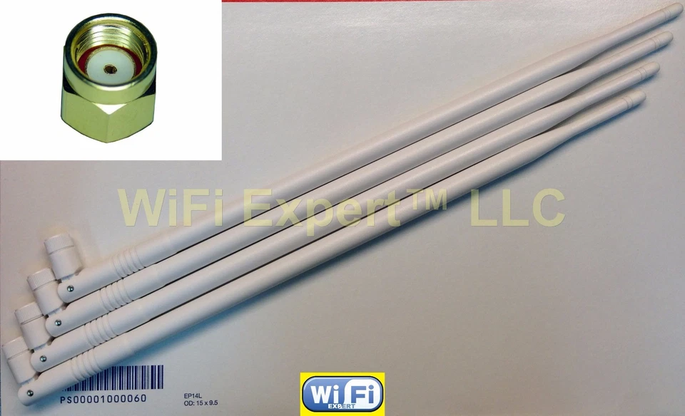 4X Zmodo Security Camera White 2.4GHz 9 dBi Wireless Antenna Booster S1 or S2 - Image 2 of 4