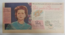 Pond's Ad: The Princess Guy de Polignac Pond's Powder! from 1940's 7.5 x 15 inch