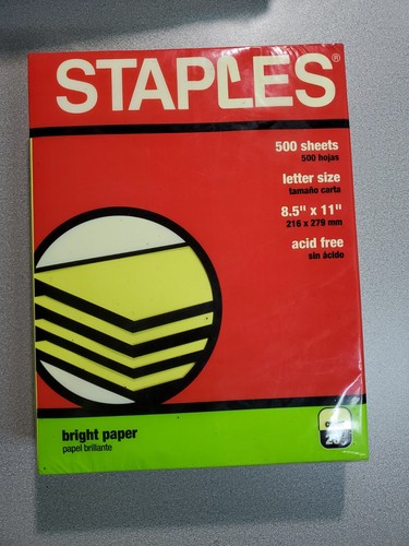 StaplesÂ 100% Recycled Copy Paper, 20 Lb, 92 Bright, 8 1/2 x 11