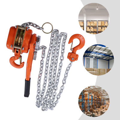 1650LBS 3/4 Ton 10ft Lever Block Chain Hoist Ratchet Type Come Along Puller !