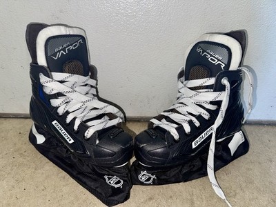 BAUER | Vapor Volt Black Size 12 Kids Youth Lace Up Ice Hockey Skates W Covers