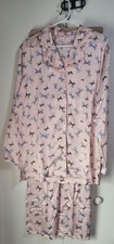Victoria's Secret M Vintage y2k Satin Pajama Set Pink Bows Ruffles Girly Feminin